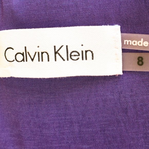 NWT Calvin Klein Purple Sleeveless Square Neck Sheath Dress - Picture 6 of 8